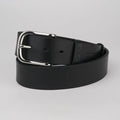 Classic Leather Belt With Silver Buckle
